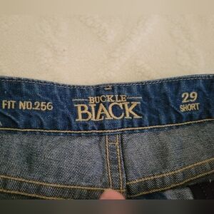 Buckle black denim shorts sz 29